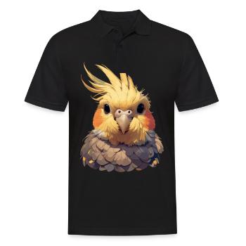 Cockatiel Nymphensittiche Nymphensittich - Männer Poloshirt - Schwarz - Vorne - Kai (181cm)