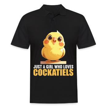 Cockatiel Nymphensittiche Nymphensittich - Männer Poloshirt - Schwarz - Vorne - Kai (181cm)
