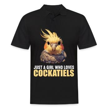 Cockatiel Nymphensittiche Nymphensittich - Männer Poloshirt - Schwarz - Vorne - Kai (181cm)