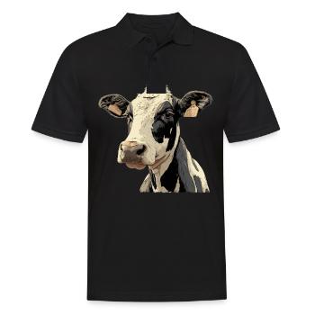 Kühe Kuh - Männer Poloshirt - Schwarz - Vorne - Kai (181cm)