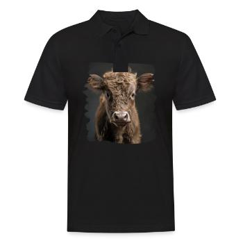 Cows Cow - Men's Polo Shirt - black - Front - Kai (181cm)