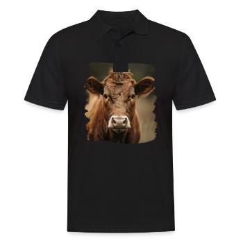 Kühe Kuh - Männer Poloshirt - Schwarz - Vorne - Kai (181cm)