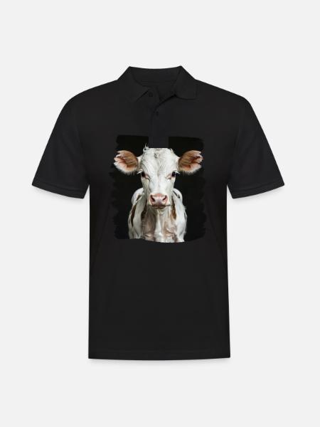 Kühe Kuh - Männer Poloshirt - Schwarz