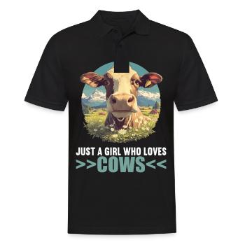 Cows Cow - Men's Polo Shirt - black - Front - Kai (181cm)