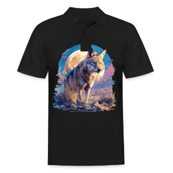 Kojoten Kojote - Männer Poloshirt - Schwarz - Vorne - Kai (181cm)