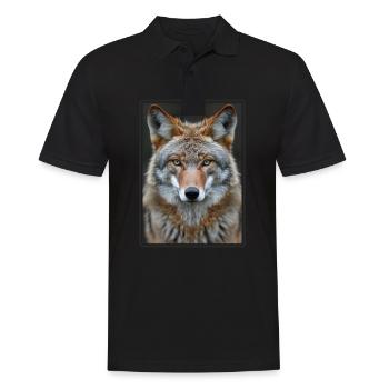 Kojoten Kojote - Männer Poloshirt - Schwarz - Vorne - Kai (181cm)