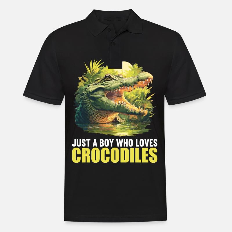 Krokodile Krokodil - Männer Poloshirt - Schwarz