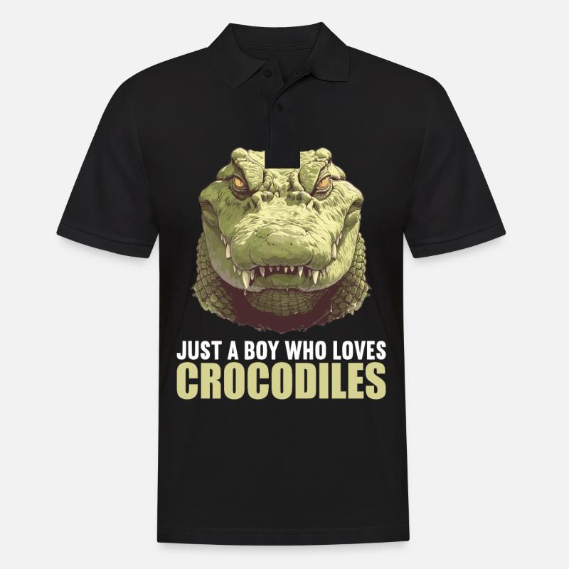 Krokodile Krokodil - Männer Poloshirt - Schwarz