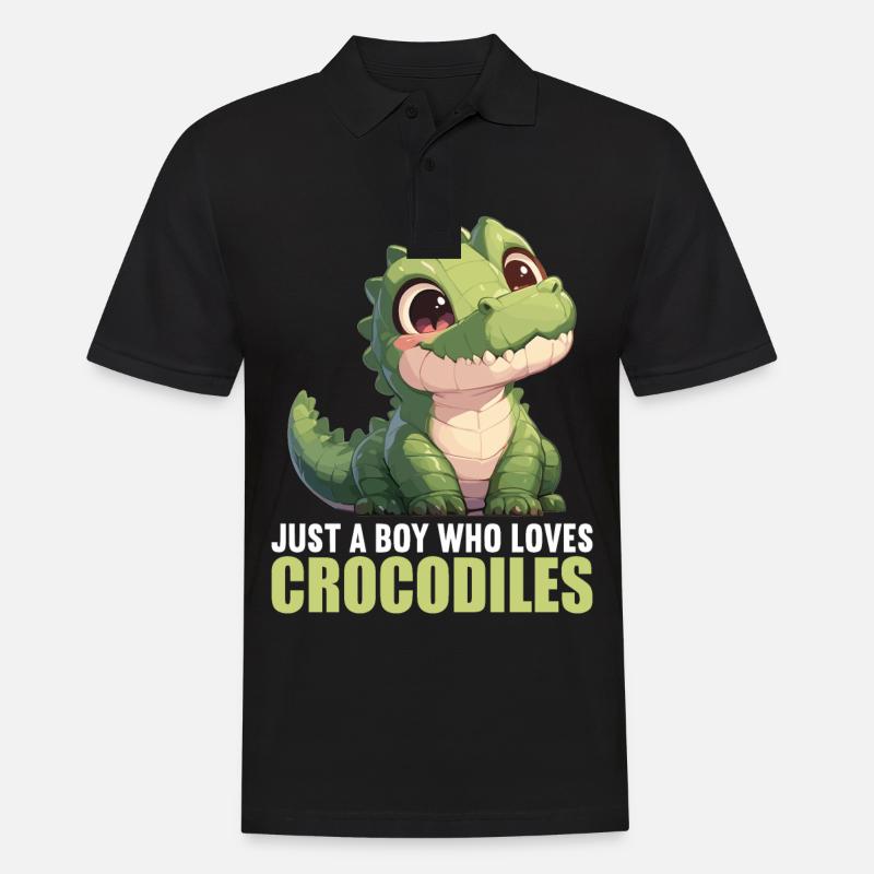 Krokodile Krokodil - Männer Poloshirt - Schwarz