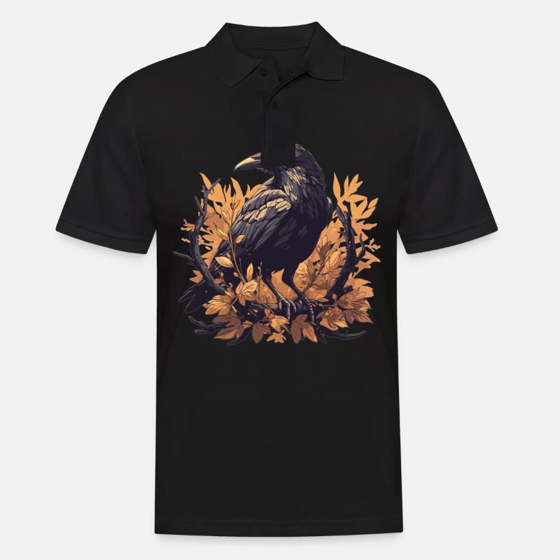 Krähen Krähe - Männer Poloshirt - Schwarz