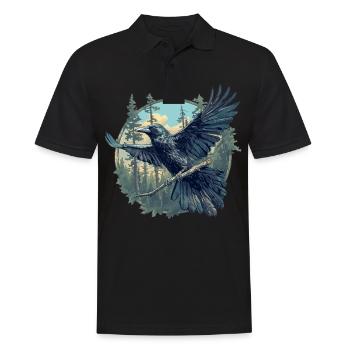 Crows Crow - Men's Polo Shirt - black - Front - Kai (181cm)