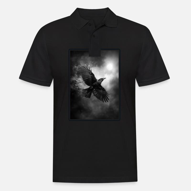 Krähen Krähe - Männer Poloshirt - Schwarz