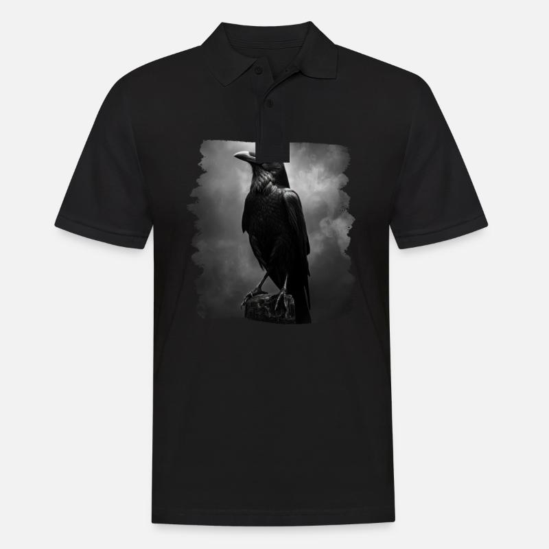 Krähen Krähe - Männer Poloshirt - Schwarz