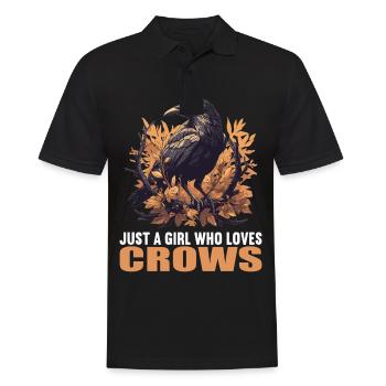 Krähen Krähe - Männer Poloshirt - Schwarz - Vorne - Kai (181cm)