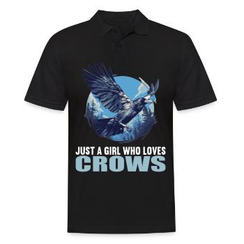 Krähen Krähe - Männer Poloshirt - Schwarz - Vorne - Kai (181cm)