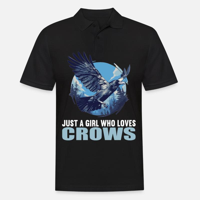 Krähen Krähe - Männer Poloshirt - Schwarz