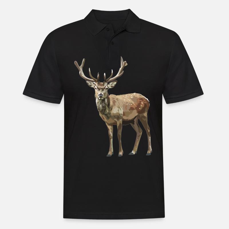 Deer Deer - Men's Polo Shirt - black