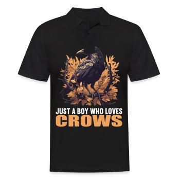 Krähen Krähe - Männer Poloshirt - Schwarz - Vorne - Kai (181cm)