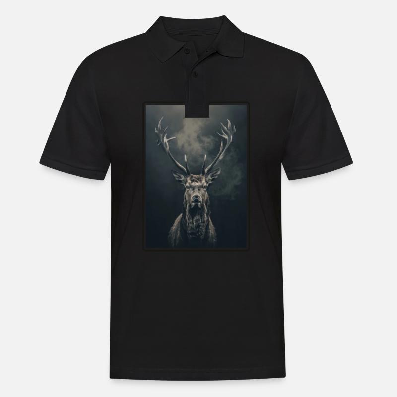 Deer Deer - Men's Polo Shirt - black
