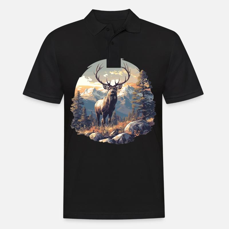 Cerf Cerf - Polo Homme - noir