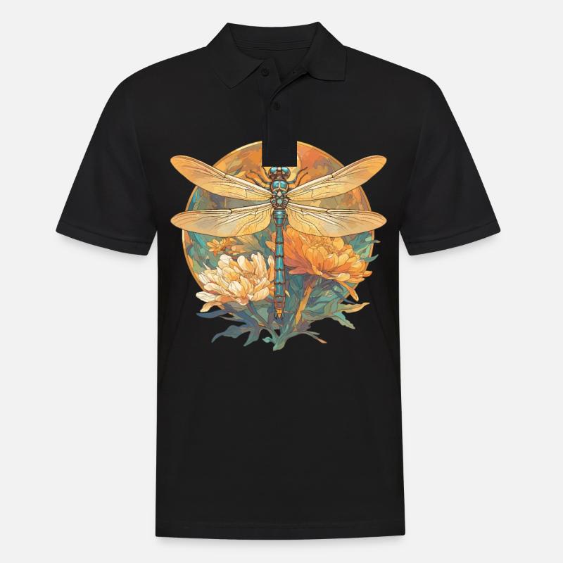 Libellen Libelle - Männer Poloshirt - Schwarz