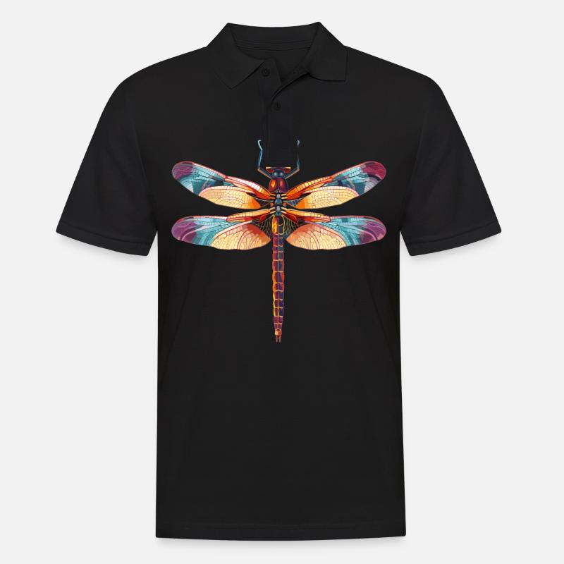 Libellen Libelle - Männer Poloshirt - Schwarz