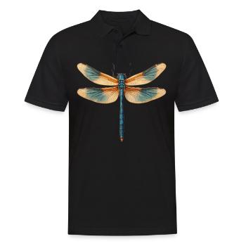 Libellen Libelle - Männer Poloshirt - Schwarz - Vorne - Kai (181cm)