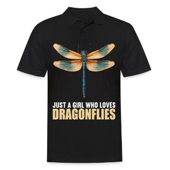 Libellen Libelle - Männer Poloshirt - Schwarz - Vorne - Kai (181cm)