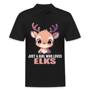 Elche Elch - Männer Poloshirt - Schwarz - Vorne - Kai (181cm)