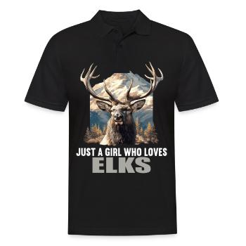 Elche Elch - Männer Poloshirt - Schwarz - Vorne - Kai (181cm)