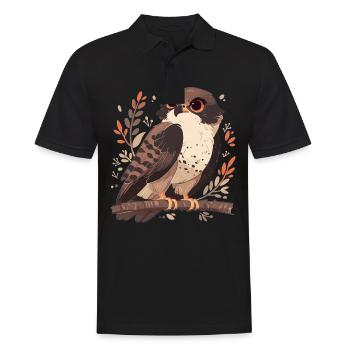 Falken Falke - Männer Poloshirt - Schwarz - Vorne - Kai (181cm)