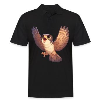 Falken Falke - Männer Poloshirt - Schwarz - Vorne - Kai (181cm)