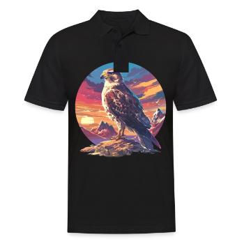 Falken Falke - Männer Poloshirt - Schwarz - Vorne - Kai (181cm)