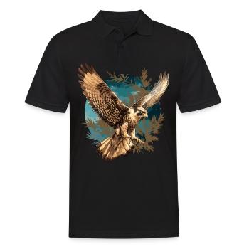 Falken Falke - Männer Poloshirt - Schwarz - Vorne - Kai (181cm)