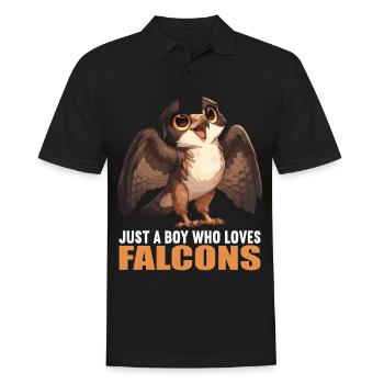 Falken Falke - Männer Poloshirt - Schwarz - Vorne - Kai (181cm)