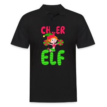 Weihnachten Cheerleader Cheer Elf - Männer Poloshirt - Schwarz - Vorne - Kai (181cm)