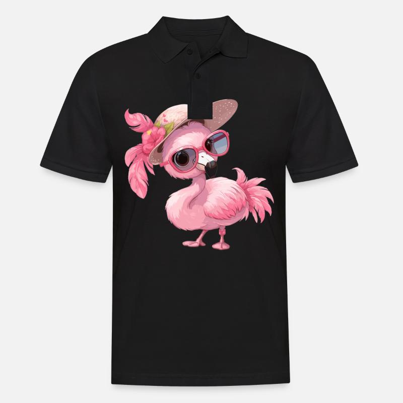 Flamingos Flamingo - Männer Poloshirt - Schwarz