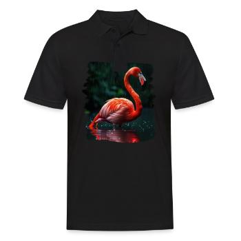 Flamingos Flamingo - Männer Poloshirt - Schwarz - Vorne - Kai (181cm)