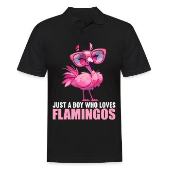 Flamingos Flamingo - Men's Polo Shirt - black - Front - Kai (181cm)