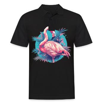 Flamingos Flamingo - Men's Polo Shirt - black - Front - Kai (181cm)
