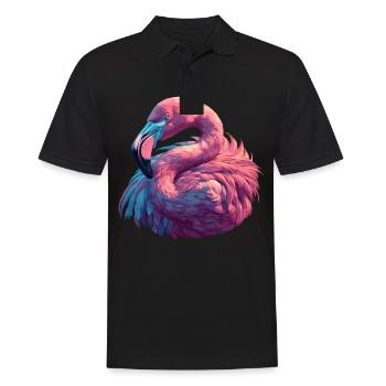 Flamingos Flamingo - Männer Poloshirt - Schwarz - Vorne - Kai (181cm)