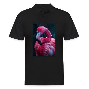 Flamingos Flamingo - Männer Poloshirt - Schwarz - Vorne - Kai (181cm)