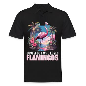 Flamingos Flamingo - Men's Polo Shirt - black - Front - Kai (181cm)