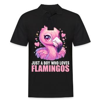 Flamingos Flamingo - Männer Poloshirt - Schwarz - Vorne - Kai (181cm)
