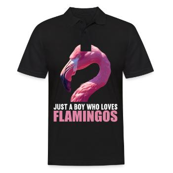 Flamingos Flamingo - Männer Poloshirt - Schwarz - Vorne - Kai (181cm)
