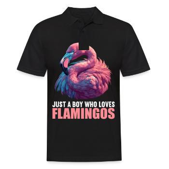Flamingos Flamingo - Men's Polo Shirt - black - Front - Kai (181cm)