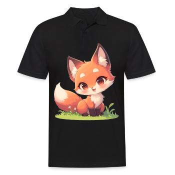 Foxes Fox - Men's Polo Shirt - black - Front - Kai (181cm)