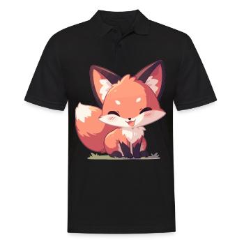 Foxes Fox - Men's Polo Shirt - black - Front - Kai (181cm)