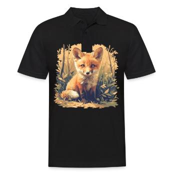 Foxes Fox - Men's Polo Shirt - black - Front - Kai (181cm)