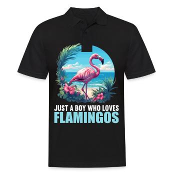 Flamingos Flamingo - Männer Poloshirt - Schwarz - Vorne - Kai (181cm)